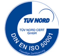 Logo TÜV Nord DIN EN ISO 50001 : 2018